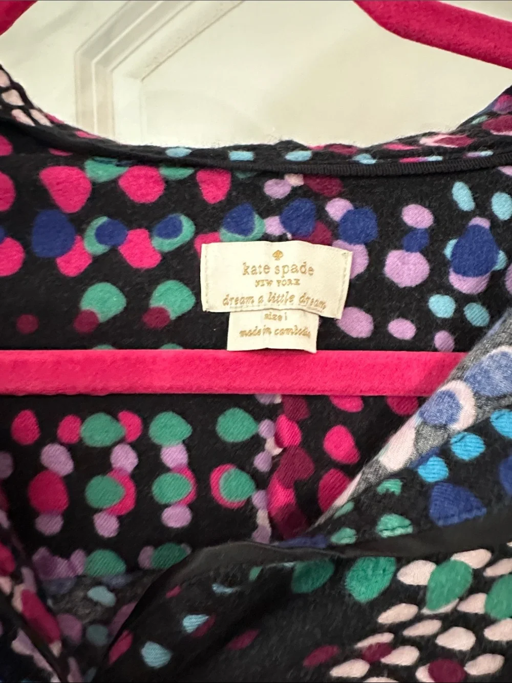Kate Spade Flannel Multicolor Dot-Print Pajama Set - Size L